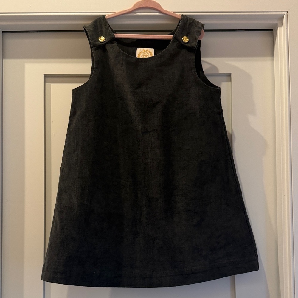 The Beaufort Bonnet Company Grey Corduroy Pinafore Dress